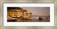 Boats in a canal, Portofino, Italy Fine Art Print
