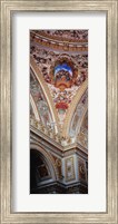 Turkey, Istanbul, Dolmabahce Palace, interior architectural detail of ceiling mural Fine Art Print