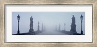 Charles Bridge in Fog Prague Czech Republic Fine Art Print