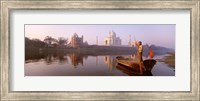 Reflection of a mausoleum in a river, Taj Mahal, Yamuna River, Agra, Uttar Pradesh, India Fine Art Print