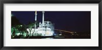 Ortakoy Mosque at night, Bosphorus Bridge, Istanbul, Turkey Fine Art Print