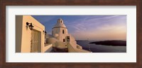 Buildings at the waterfront, Santorini, Cyclades Islands, Greece Fine Art Print