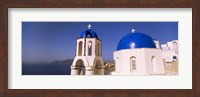 Church with sea in the background, Santorini, Cyclades Islands, Greece Fine Art Print