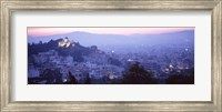 Athens, Greece with Pink Sky Fine Art Print