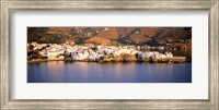 Buildings at the waterfront, Andros, Cyclades Islands, Greece Fine Art Print