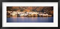 Buildings at the waterfront, Andros, Cyclades Islands, Greece Fine Art Print