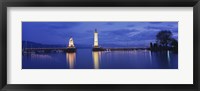 Germany, Lindau, Reflection of Lighthouse in the lake Constance Fine Art Print