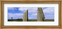 Close up of 2 pillars in the Ring Of Brodgar, Orkney Islands, Scotland, United Kingdom Fine Art Print
