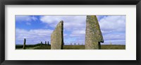 Close up of 2 pillars in the Ring Of Brodgar, Orkney Islands, Scotland, United Kingdom Fine Art Print