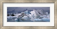 Glacier Floating On Water, Vatnajokull Glacier, Iceland Fine Art Print