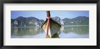 Boat Moored In The Water, Phi Phi Islands, Thailand Fine Art Print