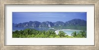 Thailand, Phi Phi Islands, Mountain range and trees in the island Fine Art Print
