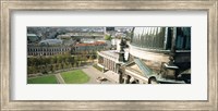 High angle view of a formal garden in front of a church, Berlin Dome, Altes Museum, Berlin, Germany Fine Art Print
