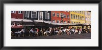 Tourists In A Road Side Restaurant, Nyhavn, Copenhagen, Denmark Fine Art Print