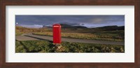 Telephone Booth In A Landscape, Isle Of Skye, Highlands, Scotland, United Kingdom Fine Art Print