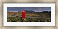 Telephone Booth In A Landscape, Isle Of Skye, Highlands, Scotland, United Kingdom Fine Art Print