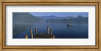 Pier On A Lake, Santiago, Lake Atitlan, Guatemala Fine Art Print