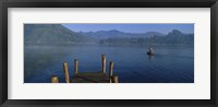 Pier On A Lake, Santiago, Lake Atitlan, Guatemala Fine Art Print