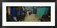 Houses Decorated With Flowers, Zunil Cemetery, Guatemala Fine Art Print