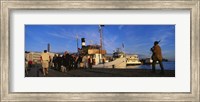 Tourboat Moored At A Dock, Helsinki, Finland Fine Art Print