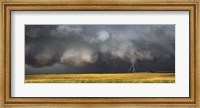 Thunderstorm advancing over a field Fine Art Print