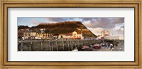Speed Boats At A Commercial Dock, Scarborough, North Yorkshire, England, United Kingdom Fine Art Print