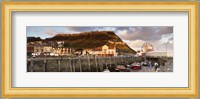 Speed Boats At A Commercial Dock, Scarborough, North Yorkshire, England, United Kingdom Fine Art Print