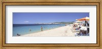 Tourist on the beach, Porto Carras, Neos Marmaras, Sithonia, Halkidiki, Greece Fine Art Print