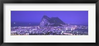 High Angle View Of A City, Gibraltar, Spain Fine Art Print