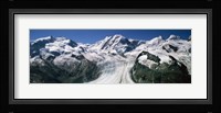 Snow Covered Mountain Range and Glacier, Matterhorn, Switzerland Fine Art Print