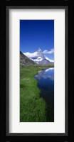 Reflection Of Mountain In Water, Riffelsee, Matterhorn, Switzerland Fine Art Print