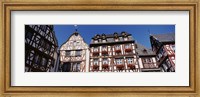 Low Angle View Of Decorated Buildings, Bernkastel-Kues, Germany Fine Art Print