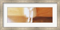 High Angle View Of A Girl Standing In Front Of A Wall, Germany Fine Art Print