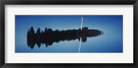 Reflection Of A Wind Turbine And Trees On Water, Black Forest, Germany Fine Art Print