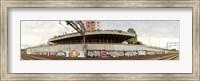 Graffiti on the wall along a railroad track, Basel, Switzerland Fine Art Print