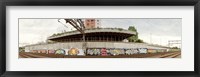 Graffiti on the wall along a railroad track, Basel, Switzerland Fine Art Print