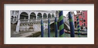 Arch bridge across a canal, Rialto Bridge, Grand Canal, Venice, Italy Fine Art Print