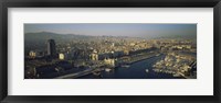Aerial view of a city, Barcelona, Spain Fine Art Print