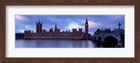 Government Building At The Waterfront, Big Ben And The Houses Of Parliament, London, England, United Kingdom Fine Art Print