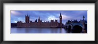 Government Building At The Waterfront, Big Ben And The Houses Of Parliament, London, England, United Kingdom Fine Art Print