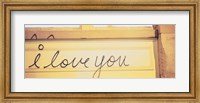 Close-up of I love you written on a wall Fine Art Print