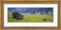 Wheelbarrow in a field, Austria Fine Art Print