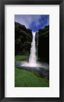 Waterfall in the forest, Kvernufoss, Iceland Fine Art Print