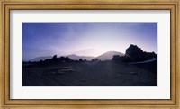 Silhouette of mountains, Central Highlands, Iceland Fine Art Print