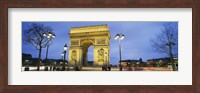 Tourists walking in front of a monument, Arc de Triomphe, Paris, France Fine Art Print