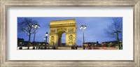 Tourists walking in front of a monument, Arc de Triomphe, Paris, France Fine Art Print
