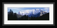 Snow covered mountains on a landscape, Bernese Oberland, Switzerland Fine Art Print