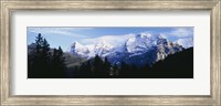 Snow covered mountains on a landscape, Bernese Oberland, Switzerland Fine Art Print