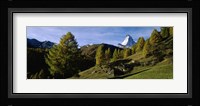 Low angle view of a mountain peak, Matterhorn, Valais, Switzerland Fine Art Print