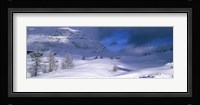 Snowcapped mountain in a polar landscape, Simplon pass, Switzerland Fine Art Print